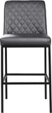 Bryce Contemporary Dining Stool Set - Stylish Quilted Design with Comfort & Sturdy Metal Support