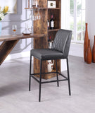 Bryce Contemporary Dining Stool Set - Stylish Quilted Design with Comfort & Sturdy Metal Support