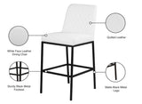 Bryce Contemporary Dining Stool Set - Stylish Quilted Design with Comfort & Sturdy Metal Support