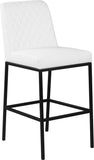 Bryce Contemporary Dining Stool Set - Stylish Quilted Design with Comfort & Sturdy Metal Support