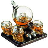 Skull Skeleton Wine & Whiskey Globe Decanter Set 850 mL