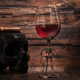 Stemmed Skeleton Wine Glass Set of 2