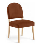Varinelle - Velvet Dining Chair (Set of 2) - Natural Frame