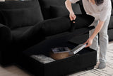 PERTH 86" Loveseat with 2 Ottomans