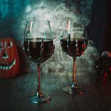 Stemmed Skeleton Wine Glasses Set of 2