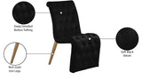 Curve Velvet Dining Chair Set - Modern Elegance with Gold Iron Legs and Luxurious Button Tufting
