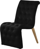 Curve Velvet Dining Chair Set - Modern Elegance with Gold Iron Legs and Luxurious Button Tufting