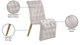 Curve Velvet Dining Chair Set - Modern Elegance with Gold Iron Legs and Luxurious Button Tufting