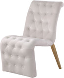 Curve Velvet Dining Chair Set - Modern Elegance with Gold Iron Legs and Luxurious Button Tufting