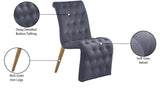 Curve Velvet Dining Chair Set - Modern Elegance with Gold Iron Legs and Luxurious Button Tufting