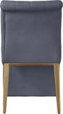 Curve Velvet Dining Chair Set - Modern Elegance with Gold Iron Legs and Luxurious Button Tufting