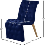 Curve Velvet Dining Chair Set - Modern Elegance with Gold Iron Legs and Luxurious Button Tufting