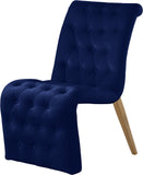 Curve Velvet Dining Chair Set - Modern Elegance with Gold Iron Legs and Luxurious Button Tufting