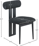 Dario Vegan Leather Dining Chairs - Set of 2, Contemporary Comfort with Stylish Walnut Frame