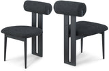 Dario Vegan Leather Dining Chairs - Set of 2, Contemporary Comfort with Stylish Walnut Frame