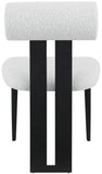 Dario Dining Chairs - Set of 2 Contemporary Boucle Upholstered Chairs with Stylish Black Frames