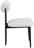 Dario Dining Chairs - Set of 2 Contemporary Boucle Upholstered Chairs with Stylish Black Frames