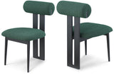 Dario Vegan Leather Dining Chairs - Set of 2, Contemporary Comfort with Stylish Walnut Frame