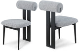 Dario Vegan Leather Dining Chairs - Set of 2, Contemporary Comfort with Stylish Walnut Frame