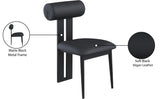 Dario Vegan Leather Dining Chairs - Set of 2, Contemporary Comfort with Stylish Walnut Frame