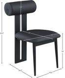 Dario Vegan Leather Dining Chairs - Set of 2, Contemporary Comfort with Stylish Walnut Frame