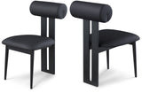 Dario Vegan Leather Dining Chairs - Set of 2, Contemporary Comfort with Stylish Walnut Frame