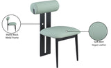 Dario Vegan Leather Dining Chairs - Set of 2, Contemporary Comfort with Stylish Walnut Frame