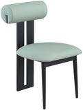 Dario Vegan Leather Dining Chairs - Set of 2, Contemporary Comfort with Stylish Walnut Frame