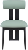 Dario Vegan Leather Dining Chairs - Set of 2, Contemporary Comfort with Stylish Walnut Frame