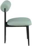 Dario Vegan Leather Dining Chairs - Set of 2, Contemporary Comfort with Stylish Walnut Frame