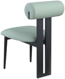 Dario Vegan Leather Dining Chairs - Set of 2, Contemporary Comfort with Stylish Walnut Frame