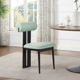 Dario Vegan Leather Dining Chairs - Set of 2, Contemporary Comfort with Stylish Walnut Frame