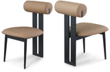 Dario Dining Chair Pair – Contemporary Vegan Leather Design with Comfort & Durability for Modern Homes