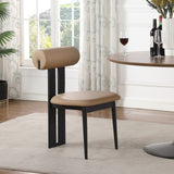 Dario Dining Chair Pair – Contemporary Vegan Leather Design with Comfort & Durability for Modern Homes