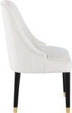 Omni Contemporary Dining Chair Set - Elegant Velvet Upholstery with Gold-Tipped Legs for Comfort