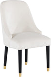 Omni Contemporary Dining Chair Set - Elegant Velvet Upholstery with Gold-Tipped Legs for Comfort