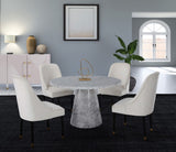Omni Contemporary Dining Chair Set - Elegant Velvet Upholstery with Gold-Tipped Legs for Comfort