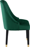 Omni Contemporary Dining Chair Set - Elegant Velvet Upholstery with Gold-Tipped Legs for Comfort