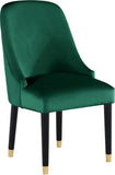 Omni Contemporary Dining Chair Set - Elegant Velvet Upholstery with Gold-Tipped Legs for Comfort