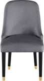Omni Contemporary Dining Chair Set - Elegant Velvet Upholstery with Gold-Tipped Legs for Comfort