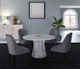 Omni Contemporary Dining Chair Set - Elegant Velvet Upholstery with Gold-Tipped Legs for Comfort