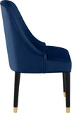 Omni Contemporary Dining Chair Set - Elegant Velvet Upholstery with Gold-Tipped Legs for Comfort