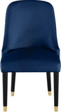 Omni Contemporary Dining Chair Set - Elegant Velvet Upholstery with Gold-Tipped Legs for Comfort
