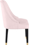 Omni Contemporary Dining Chair Set - Elegant Velvet Upholstery with Gold-Tipped Legs for Comfort