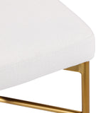 Rivage Stool Set of 2 - Elegant Linen Upholstered Counter Stools with Gold Frame for Modern Dining