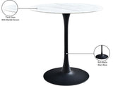 Tulip Contemporary Counter Height Table with Elegant Faux Marble Top for Stylish Small Spaces