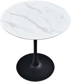 Tulip Contemporary Counter Height Table with Elegant Faux Marble Top for Stylish Small Spaces