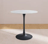Tulip Contemporary Counter Height Table with Elegant Faux Marble Top for Stylish Small Spaces