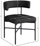 Rivage Dining Chairs - Elegant Linen Upholstered Stools with Matte Black Frame for Modern Homes