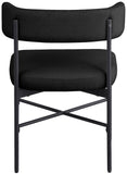 Rivage Dining Chairs - Elegant Linen Upholstered Stools with Matte Black Frame for Modern Homes